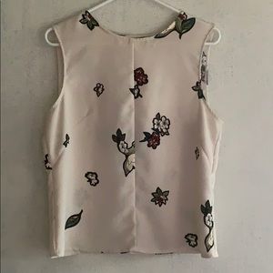 Zara floral cream top